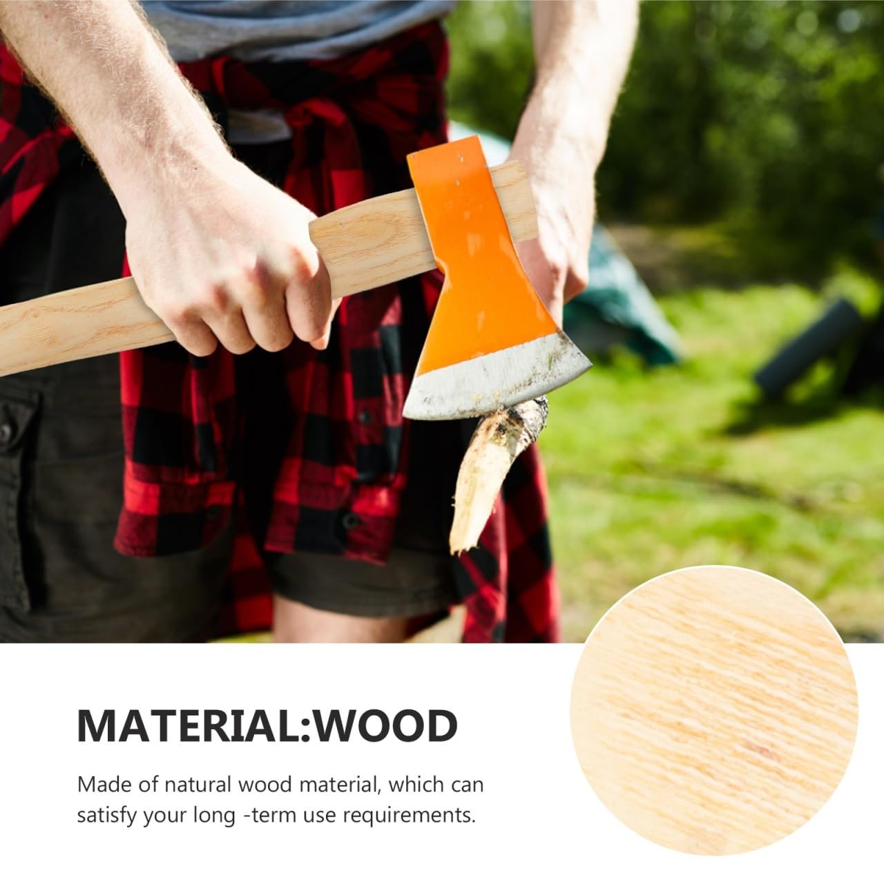 10 Pcs Camping Hatchet Replacement Handle – 14.9 Inch Hickory Wood, Outdoor Gear