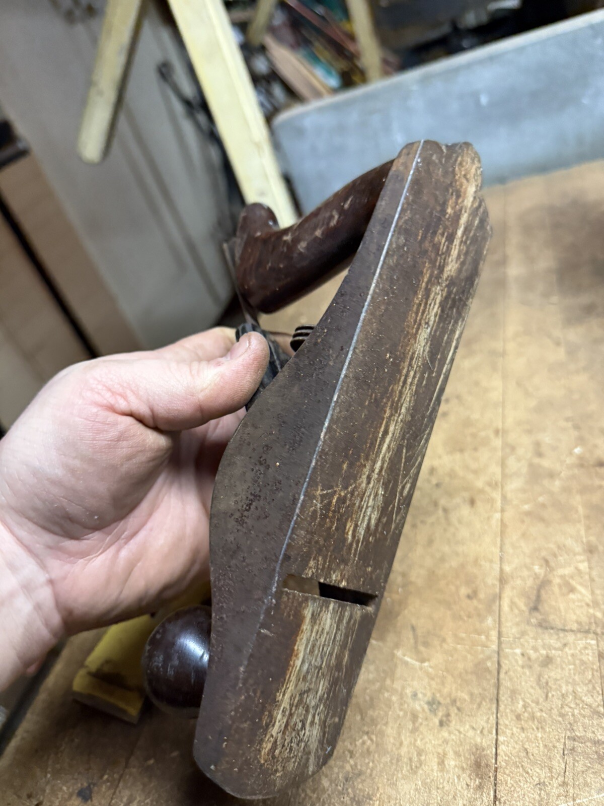 Vintage Old Stanley Bailey No 4 Hand Block Plane Metal Wood Work Tool Parts USA