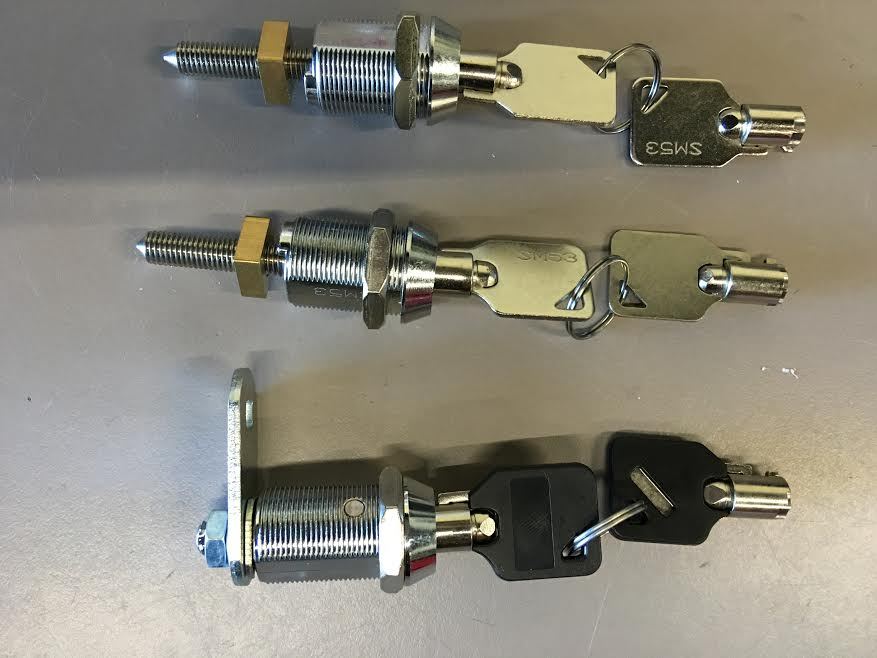 RS 800 VENDING MACHINE LOCK SET TOP DOOR LOCK, BOTTOM DOOR LOCK, CASH DRAW LOCK
