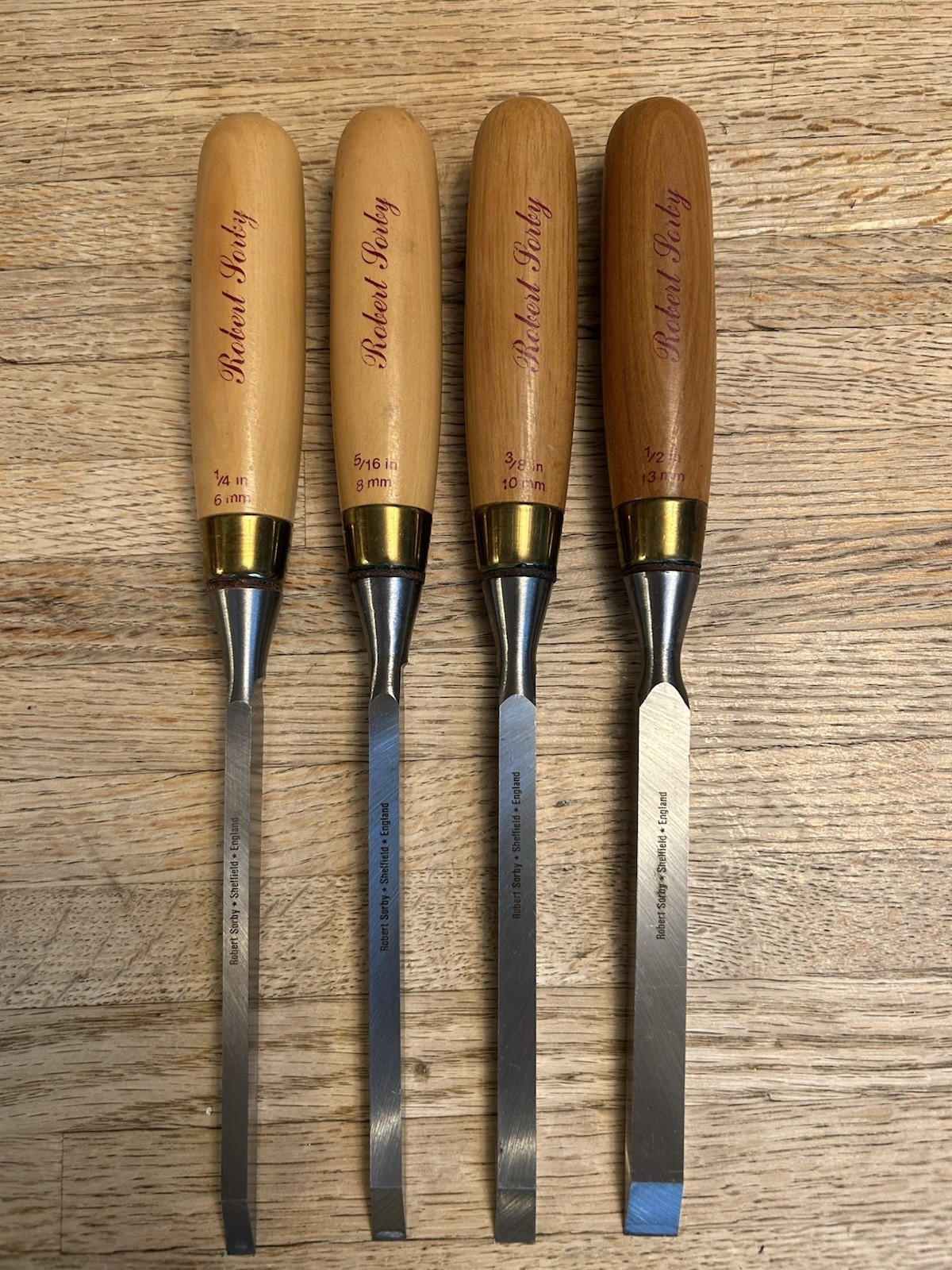 Robert Sorby Heavy Duty Sash Mortice Chisel Set Sheffield England