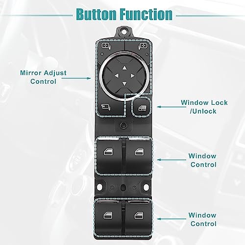 Front Left Driver Side Master Power Window Switch Fit for Lincoln MKC 2015