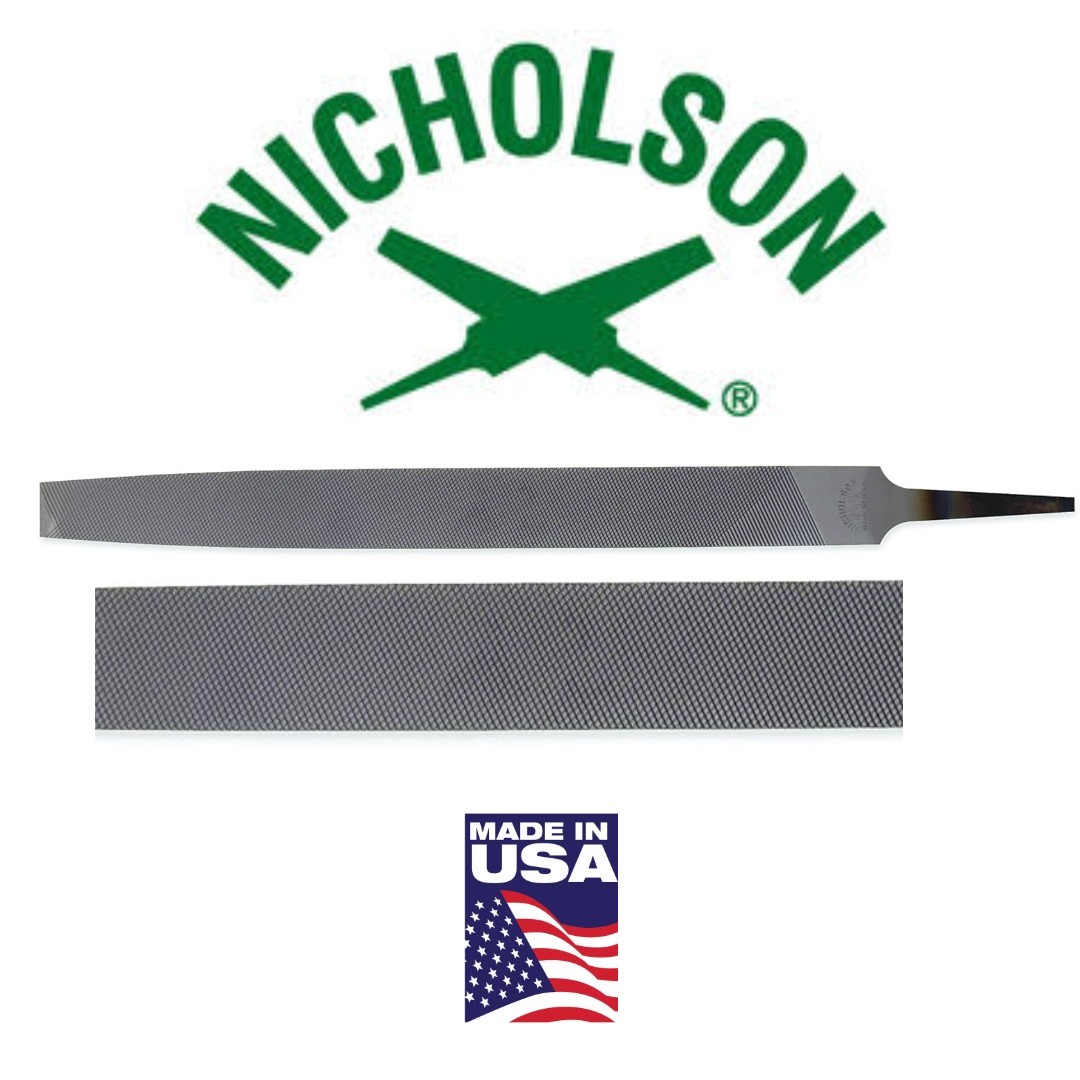 VINTAGE NICHOLSON 8″ BASTARD CUT FLAT FILE USA -03566N