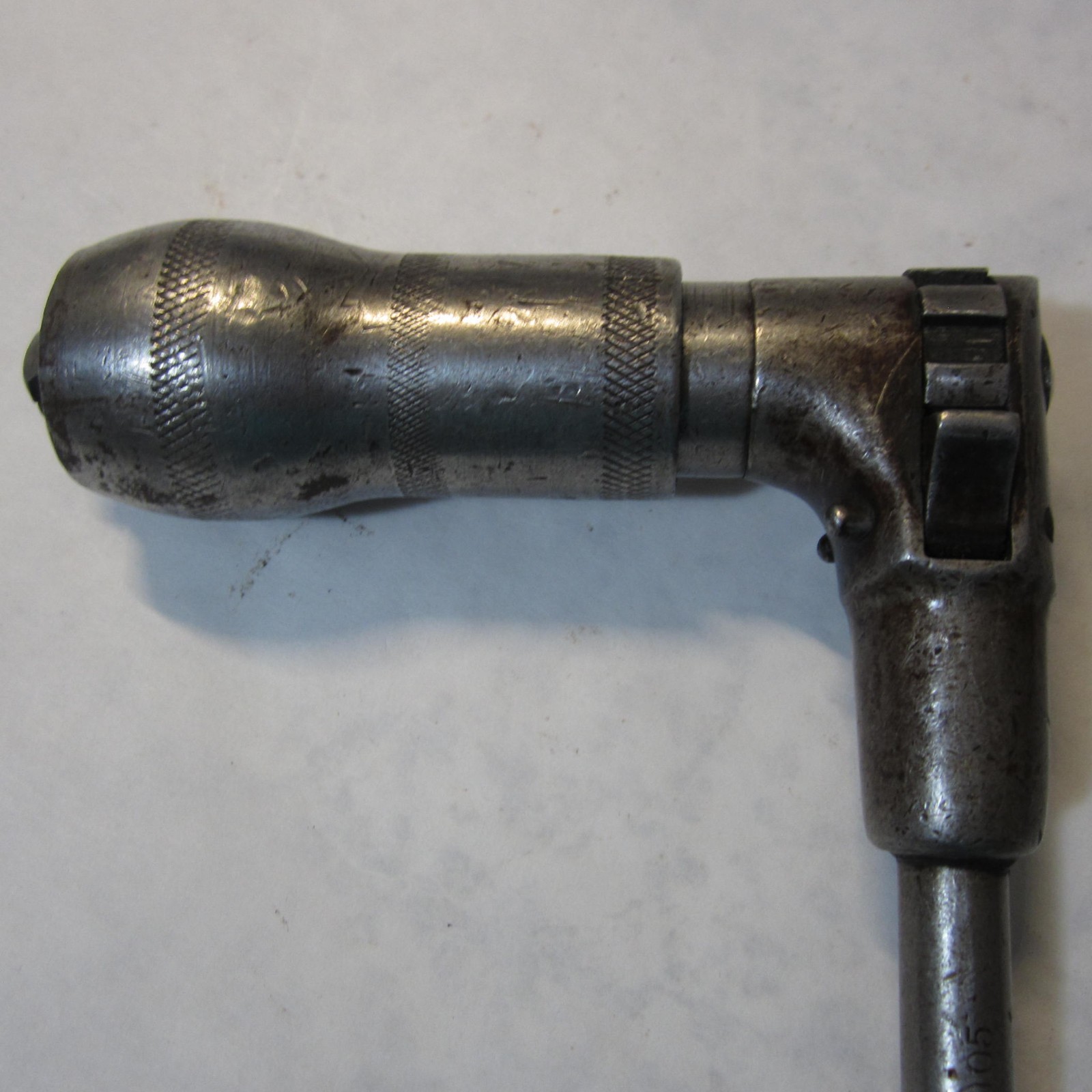 Antique John S Fray Co No 0105 Auger Drill Bit Brace Ratcheting Tool USA