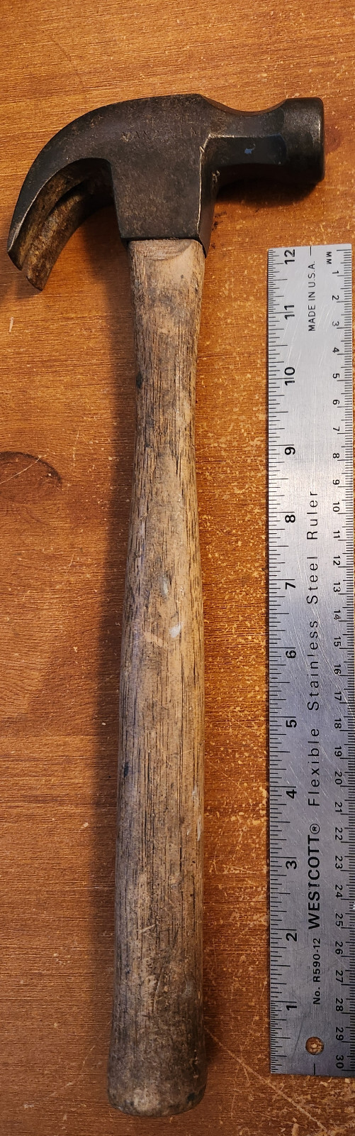 Worth Curved Claw Hammer carpenter Framing Wood Handle ☆USA☆ — Lot 3850