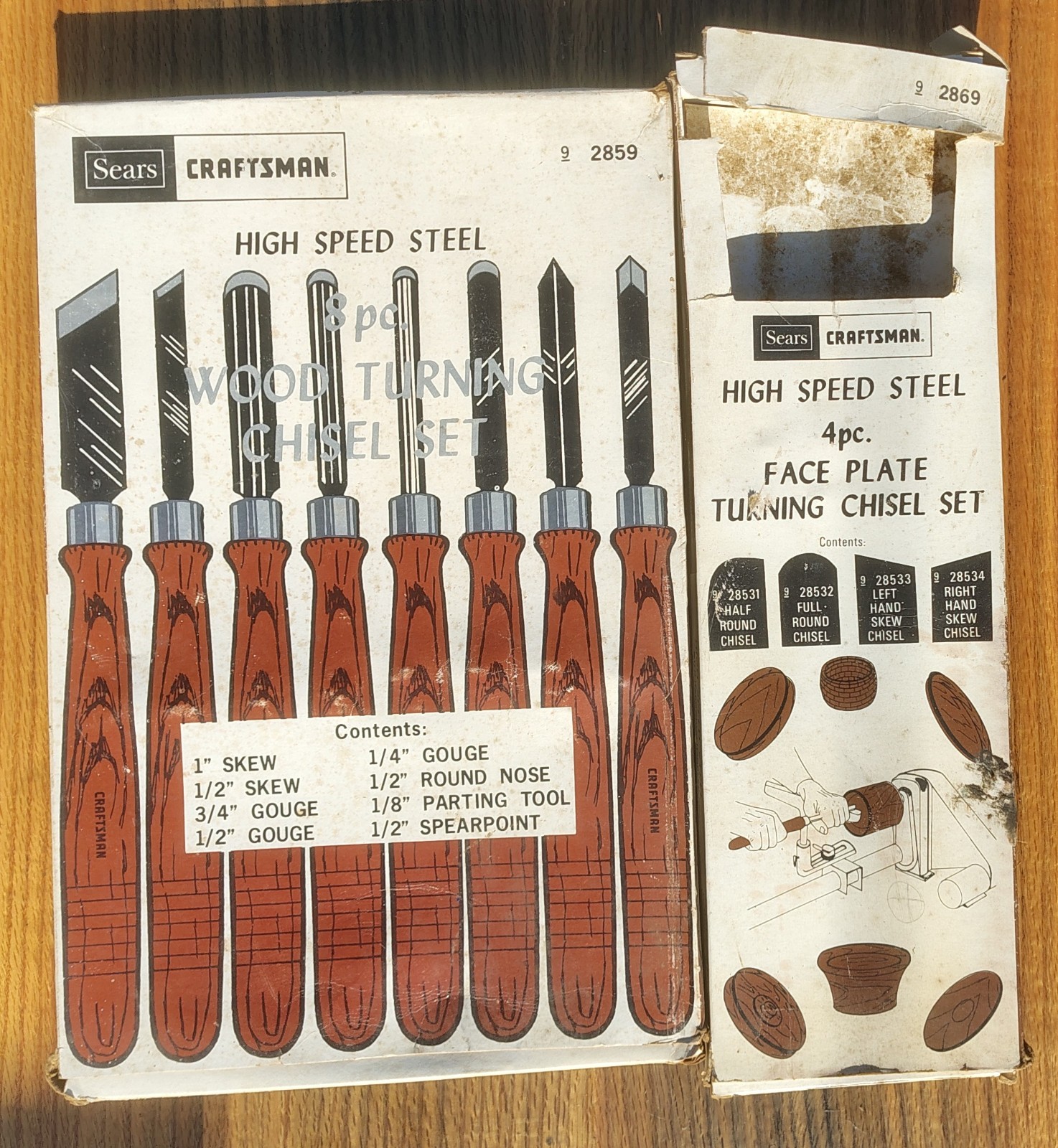 Vintage Set Of 10 Craftsman Wood Turning lathe Chisels High Speed Steel