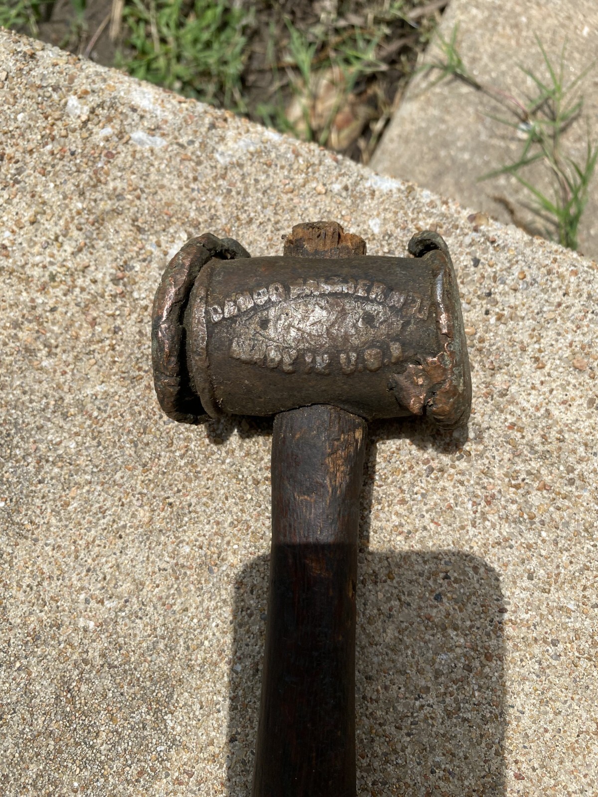 Vintage DANIELSON DANCO MFG CO HAMMER WITH COPPER HEAD