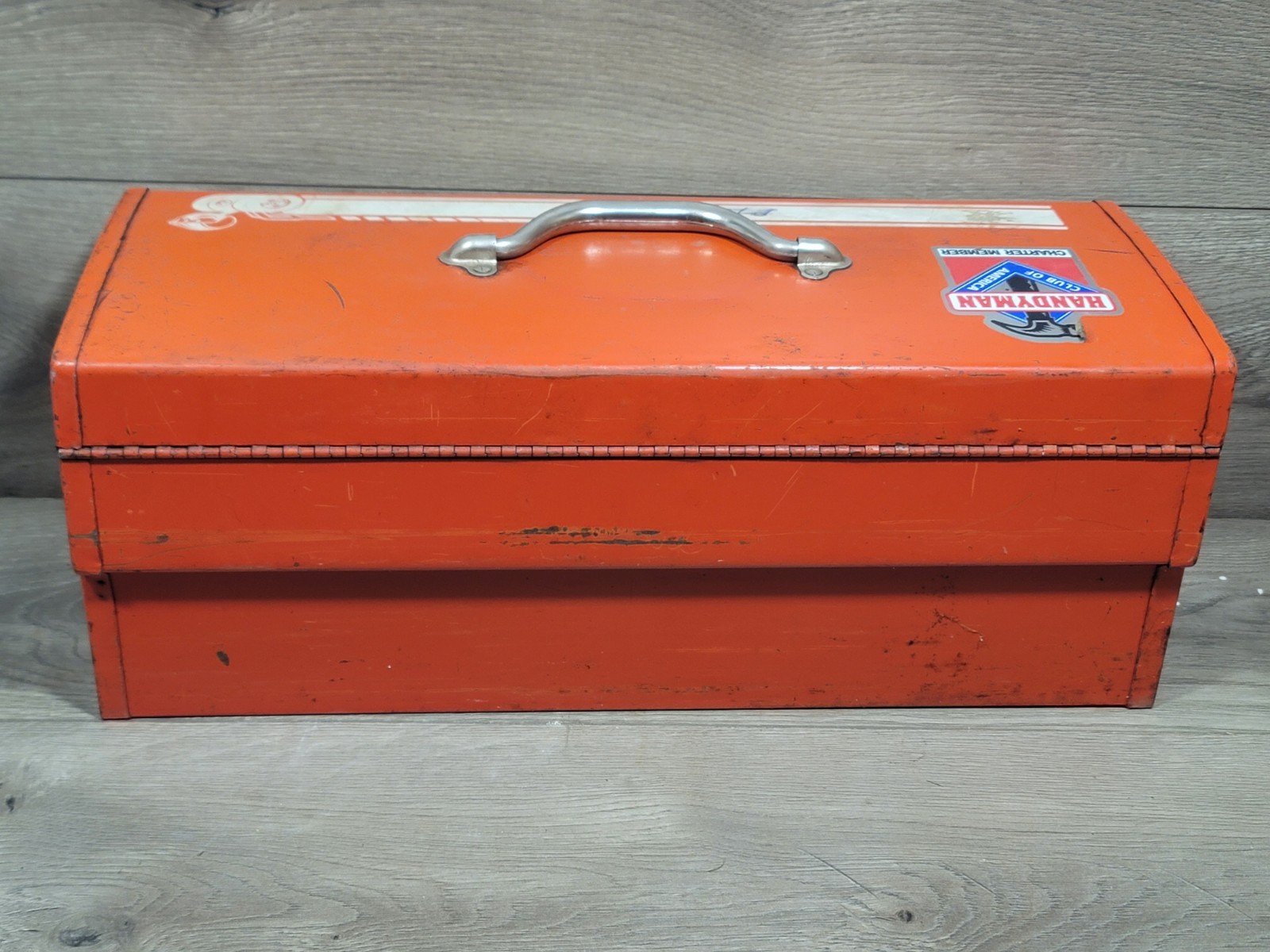 Vtg 60s-70s Dodge Mopar Scat Pack Metal Toolbox with Tray Original Red
