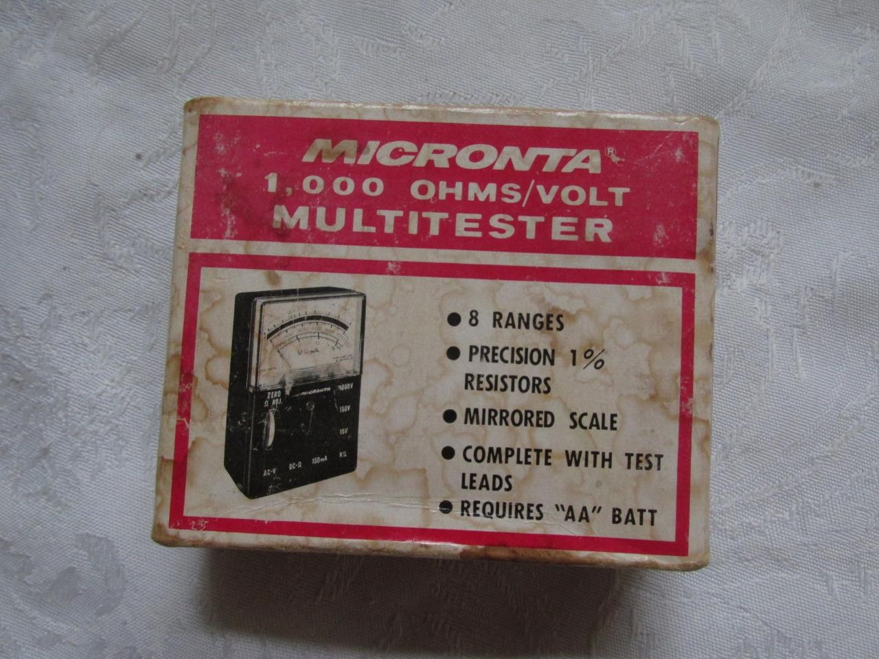 Vintage Tandy / Radio Shack Micronta 1K Ohms/Volt Multitester – MINT In Orig Box
