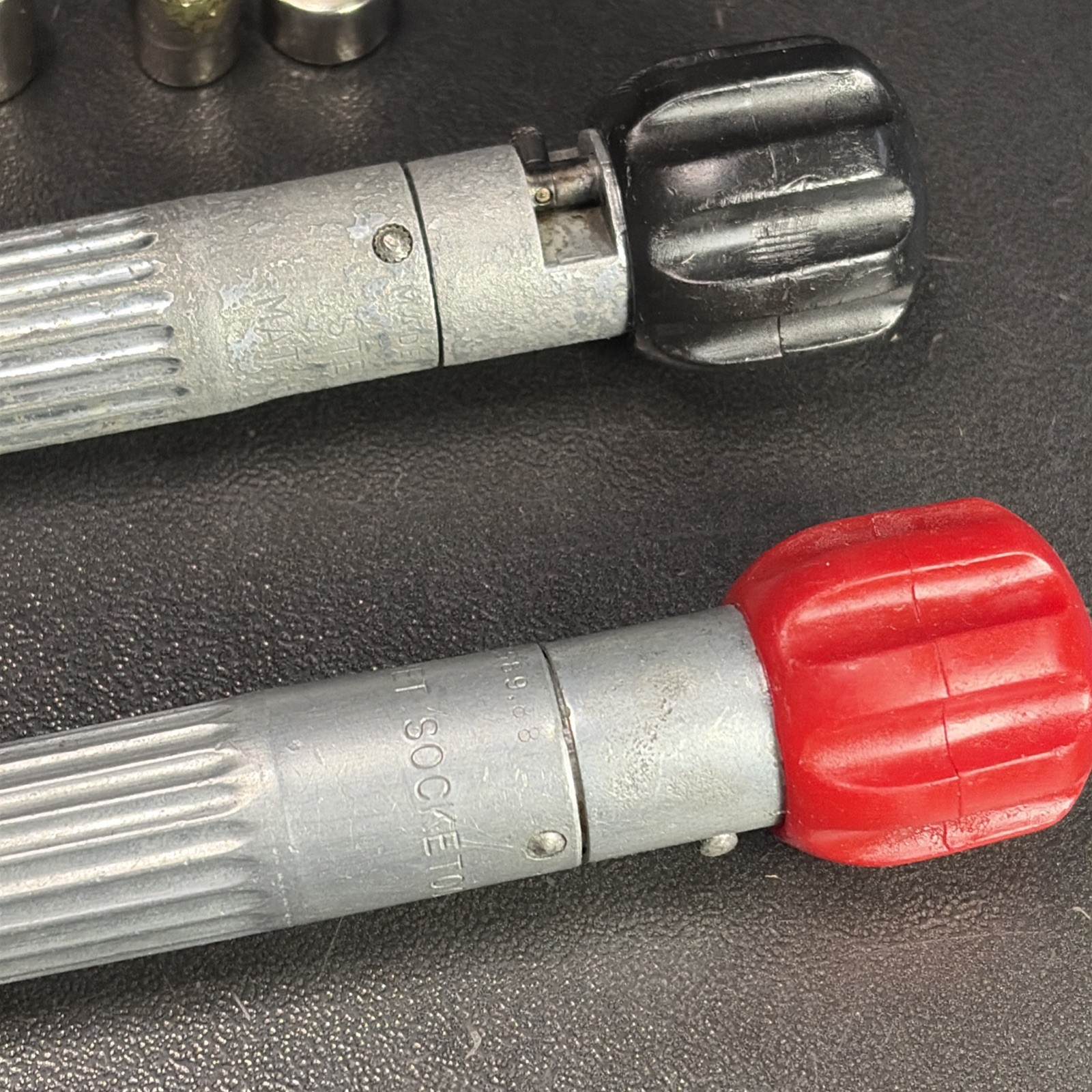 Lot Of 30 Vtg Assorted Hex Drive Sockets Wood Handle driver, Indestro, Ratchet
