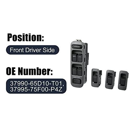 4PCS Replacement Driver Master Power Window Switch Set for 99-06 Chevy Tracker