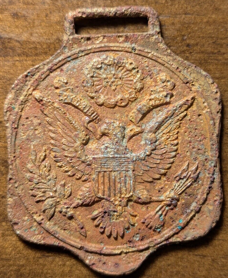 Allentown, Pennsylvania PA L. F. Grammes & Sons Great Seal Eagle WWI Watch Fob