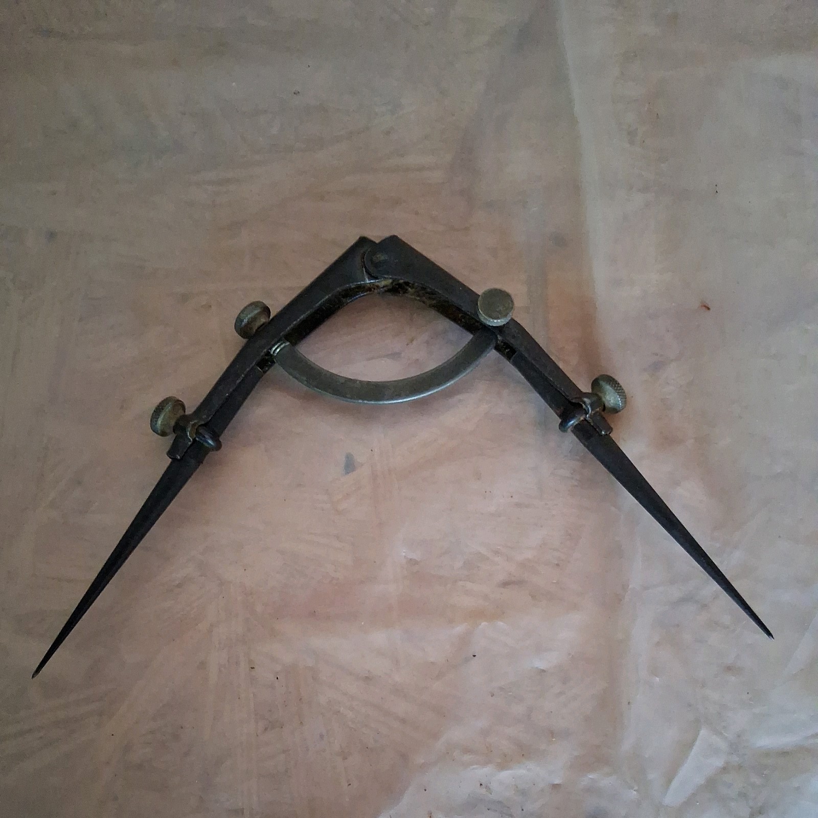 Vintage Machinist Union Tool Co 7.5″ Round Leg Divider Caliper Compass