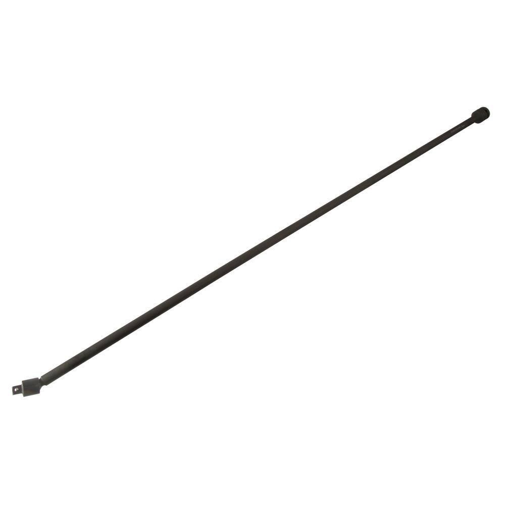 Impact Extension Bar 1/2 Drive 36in Pinless Swivel End Flex Chrome Steel Tool