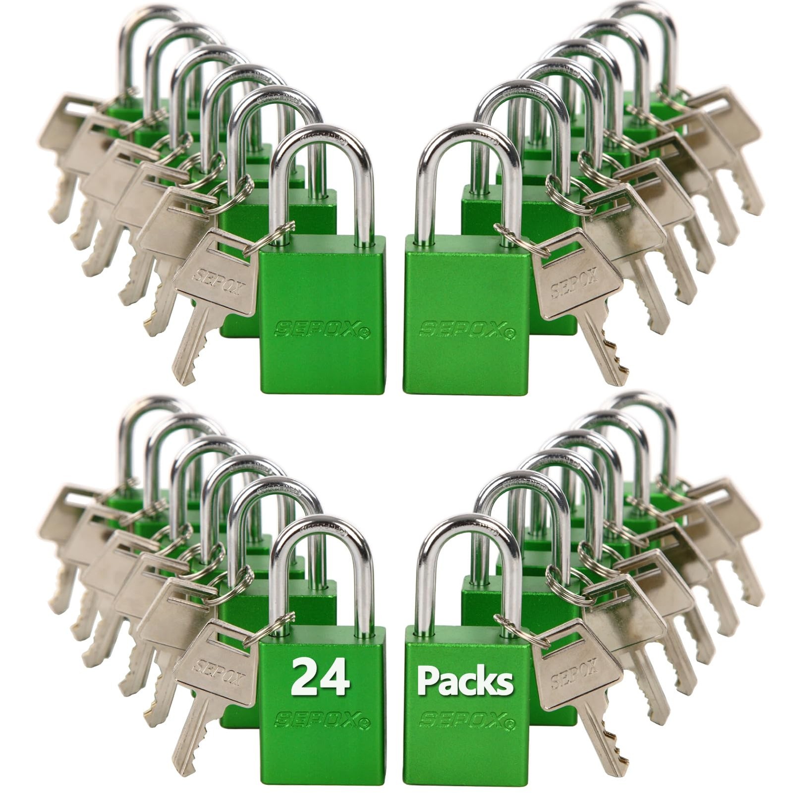Ultimate Outdoor Padlocks – Pack of 24 Pcs Keyed Different 72 Pcs Brass Key, …