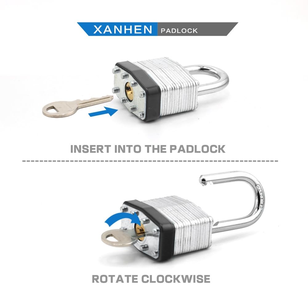 Keyed Alike Laminated Steel Padlocks with Normal Shackle for Sheds, Fences & …