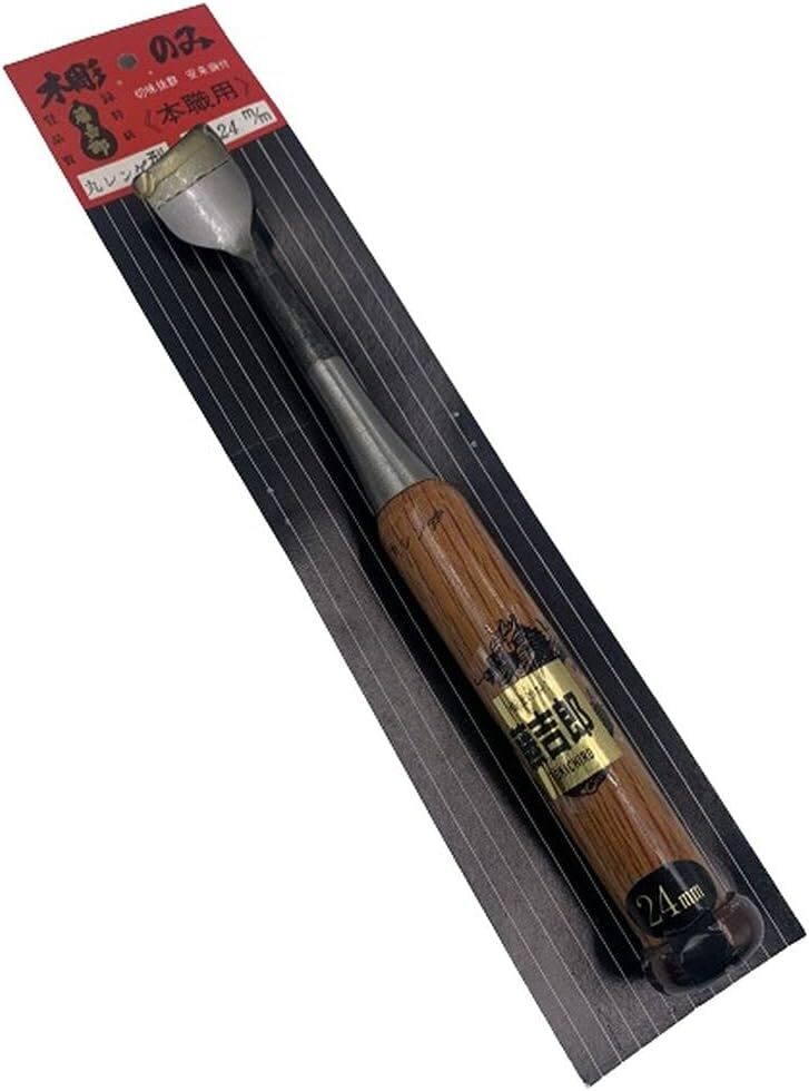 Tokichiro wood carving chisel red oak handle round spoon 2.4cm