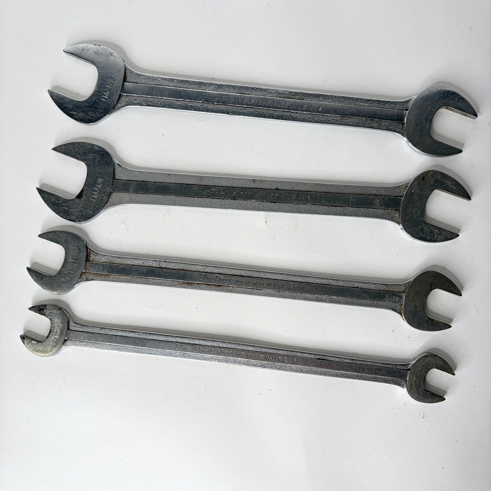 Vintage Blue-Point Supreme Made In USA Double Sided Open Ended Wrench Lot