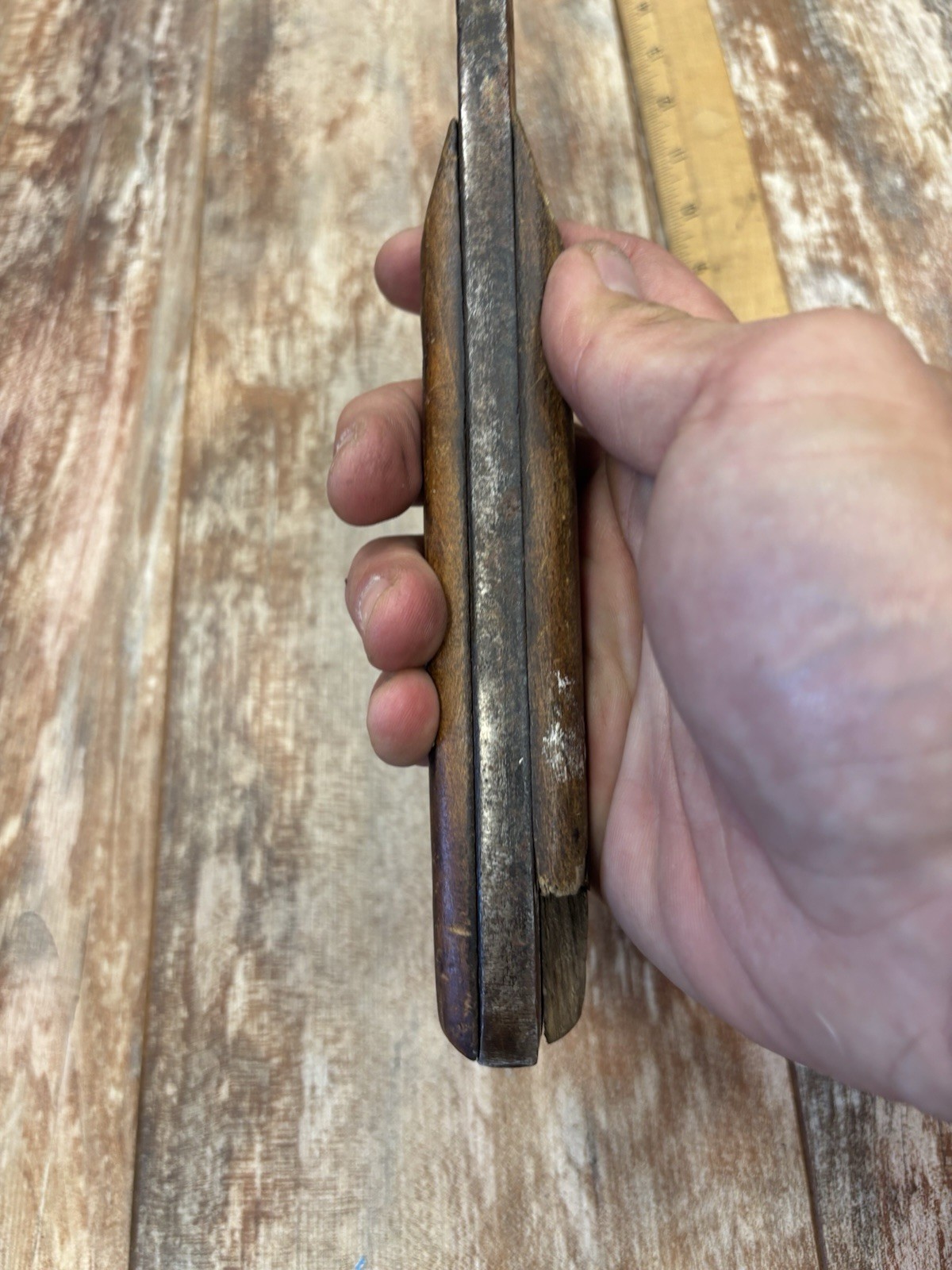 Antique Bridgeport Hardware Mfg Co Axe Crate Tool Hammer Pry Bar