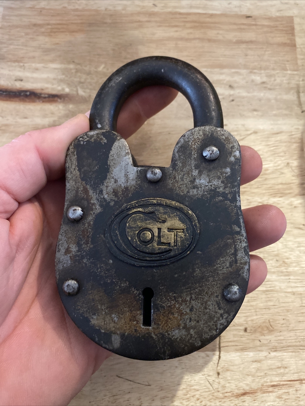 Colt Firearms Padlock Lock Keys Set Patina Winchester John Wayne Gun Collector