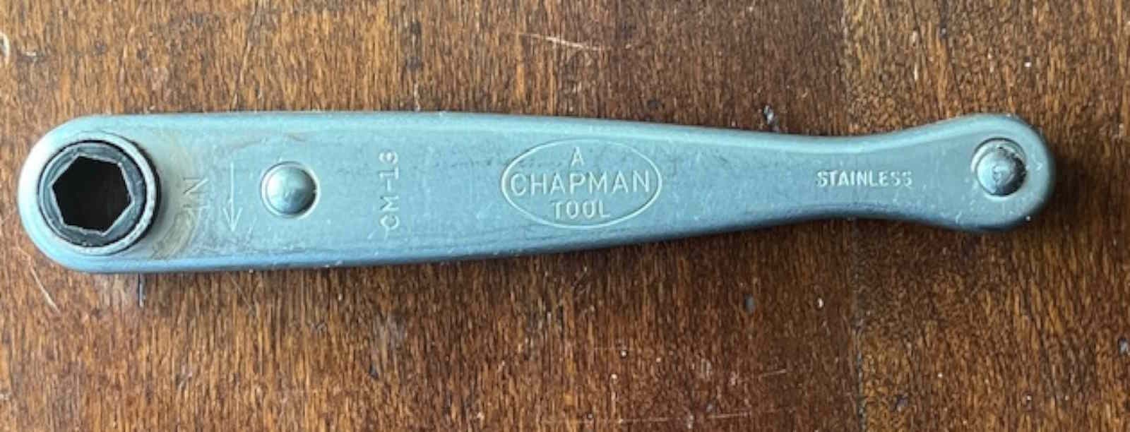 Vintage Chapman No. 1316 20 Tooth Ratchet Offset Kit with 12 Bits, Made In USA