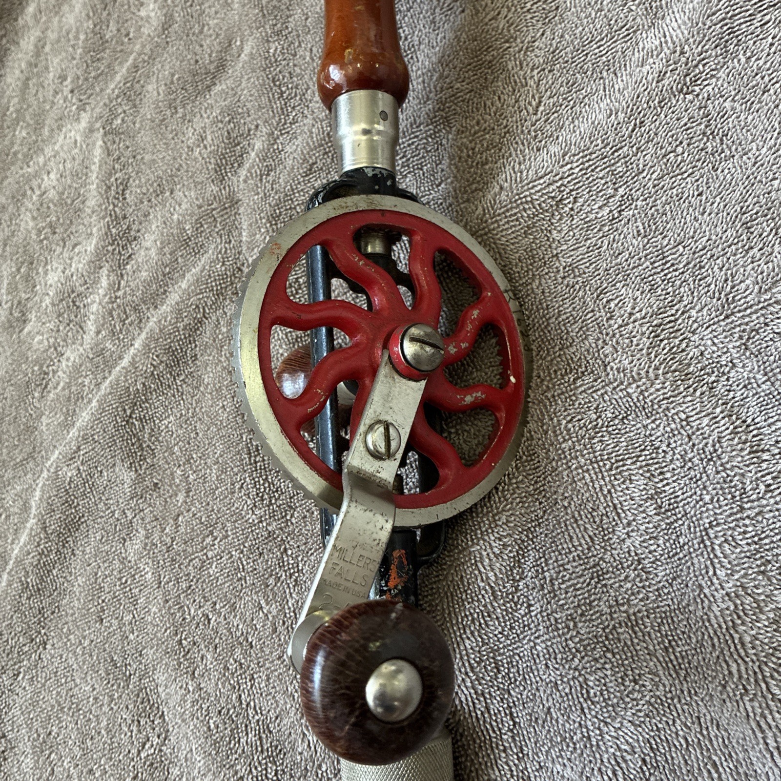 Vintage Millers Falls Co Model No #2A 15” Hand Drill Crank Egg Beater Style