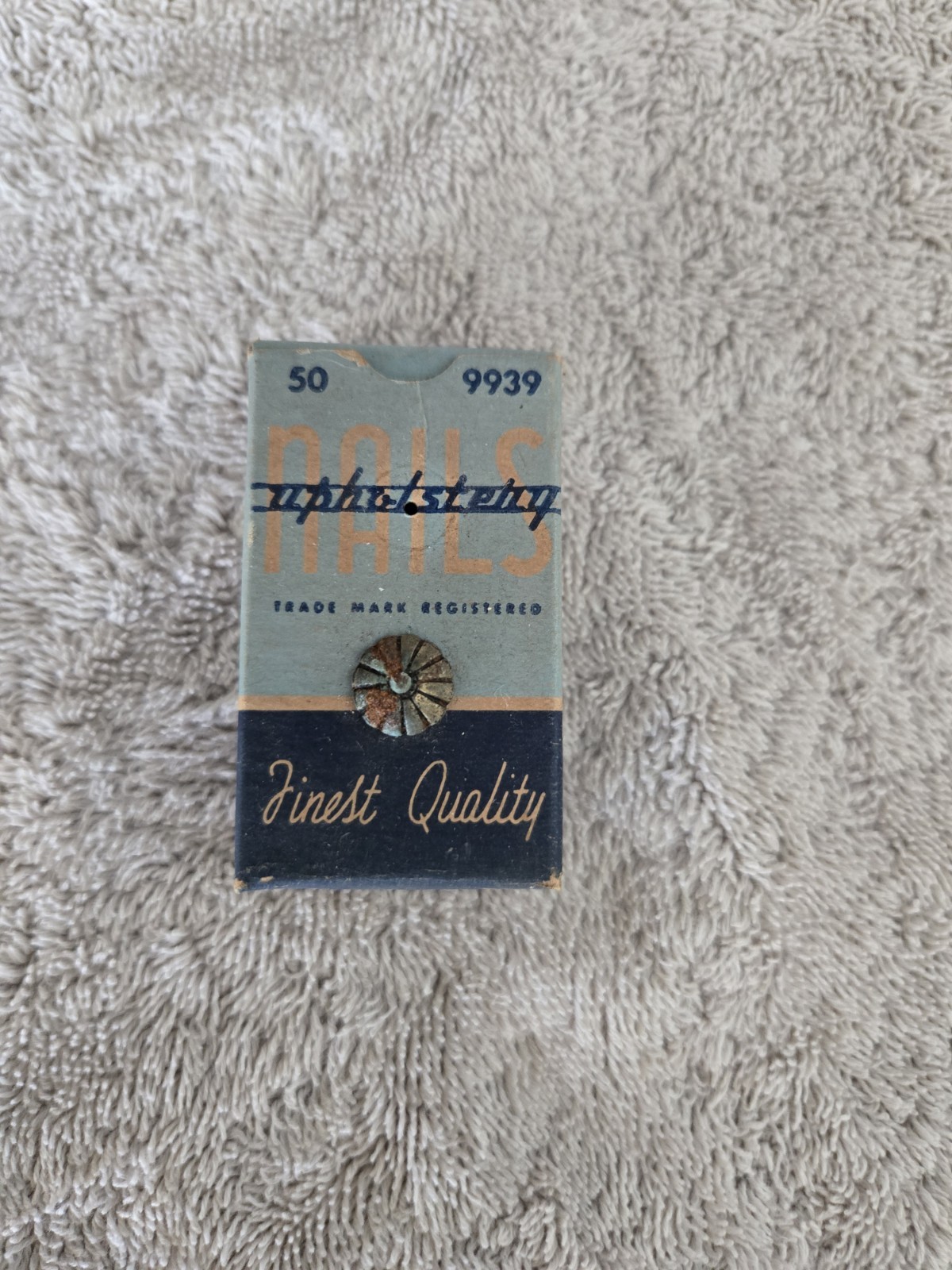 Antique Upholstery Nails In Box