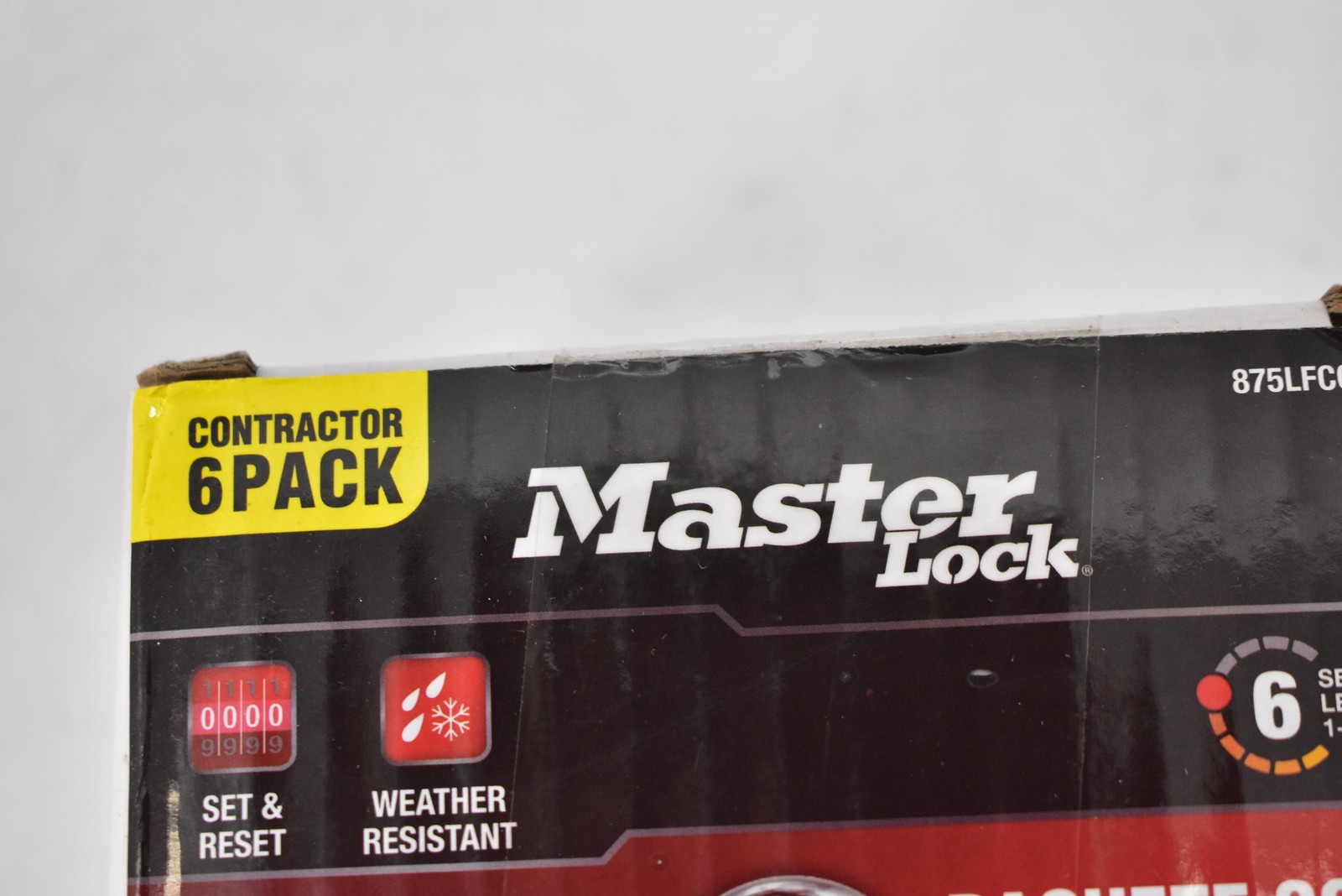 Master Lock 6 Pack Combination Padlocks Weather Resistant Resettable 875LFCCP6