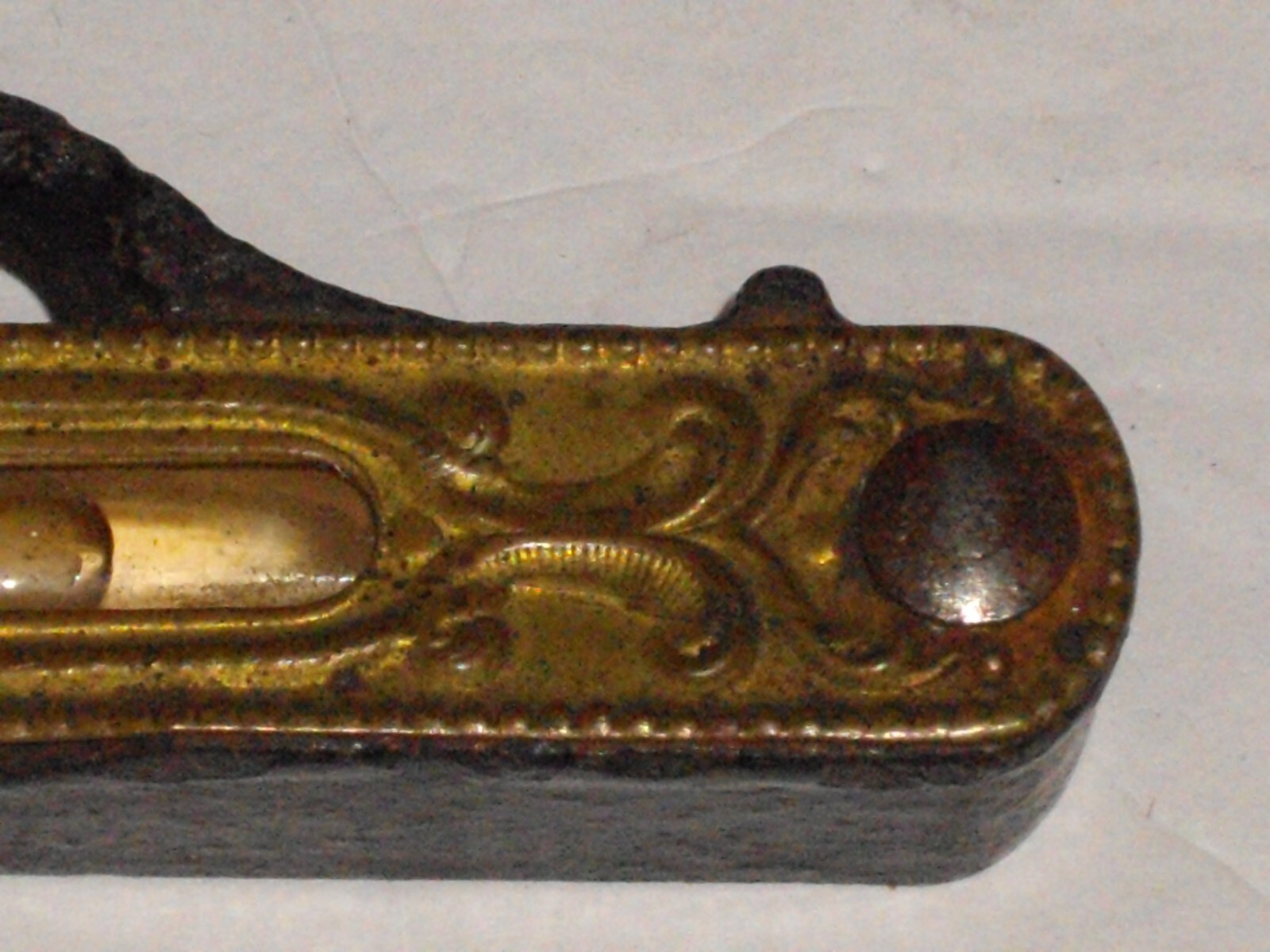 Vintage Cast Iron Clamp on 3 1/2″ Pocket Level FREE SHIPPING