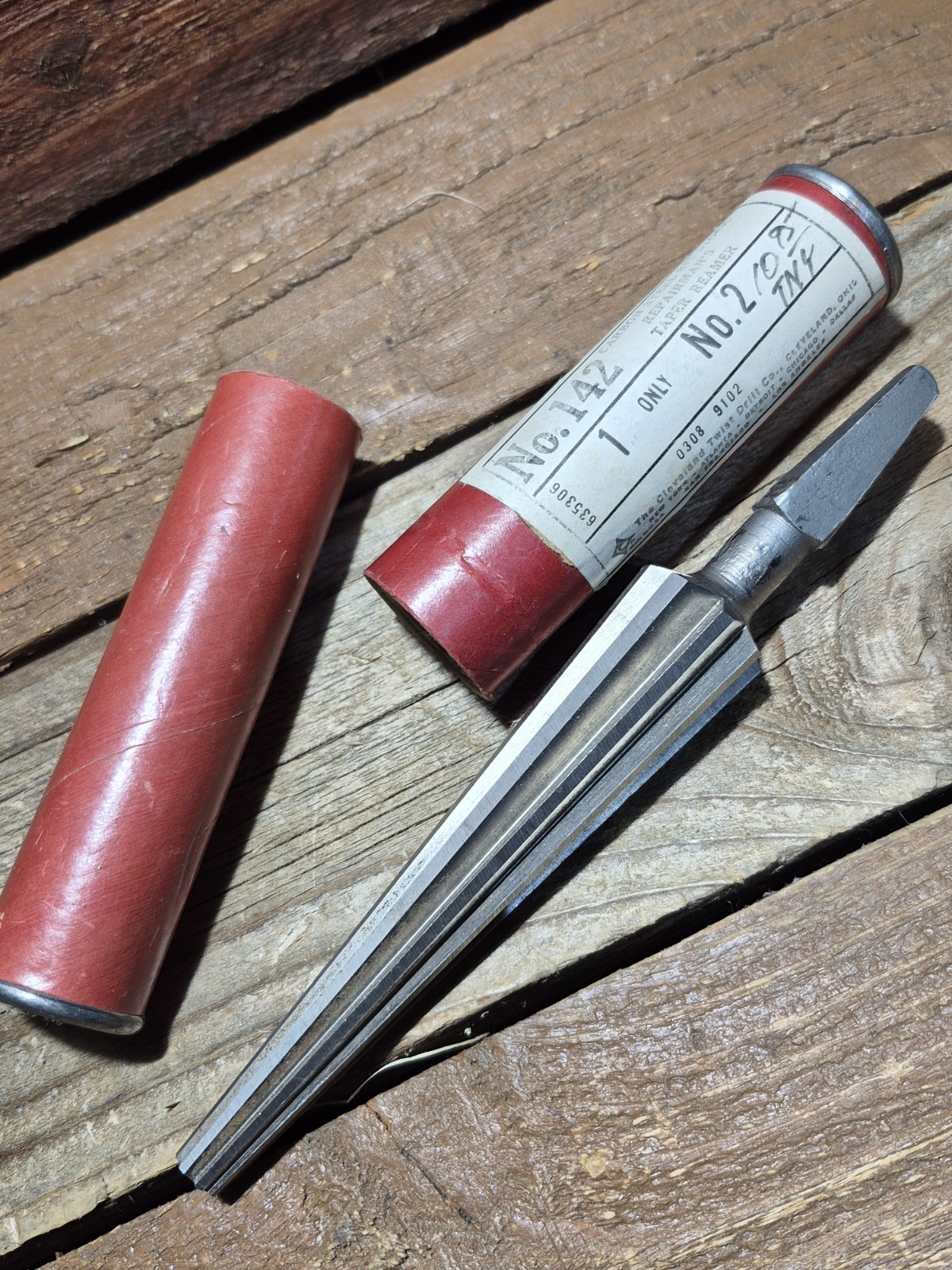 The Cleveland Twist Drill Co. Repairman’s Taper Reamer No.2 Carbon Steel Bit USA