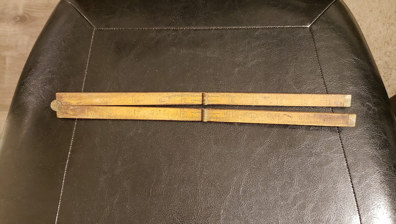 Antique Wooden Folding Ruler 24 Inch