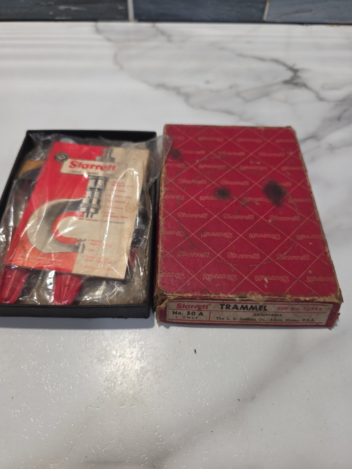 Starrett No. 50A Machinist Trammel Set Edp50268 “UNUSED”