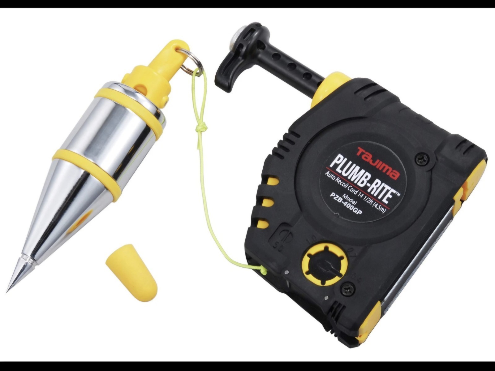 Tajima PZB-400GP PLUMB-RITE 400G Plus setter with 14 oz. plumb bob, hammer plate