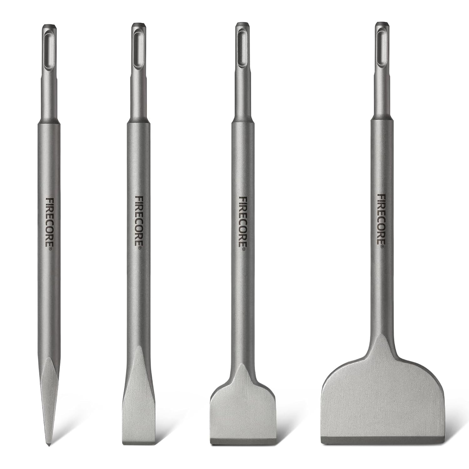 Durable 4pcs SDS Plus Chisel Set for Demolition – Compatible with Rotary Tools