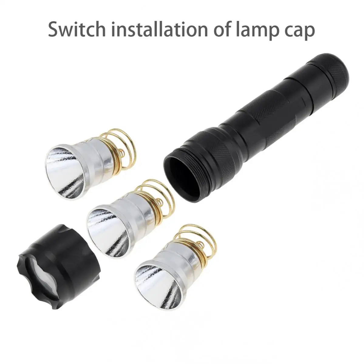 26.5mm L2 LED Flashlight Bulb Replacement Smooth Reflector Lamp Cap for C2 Z2