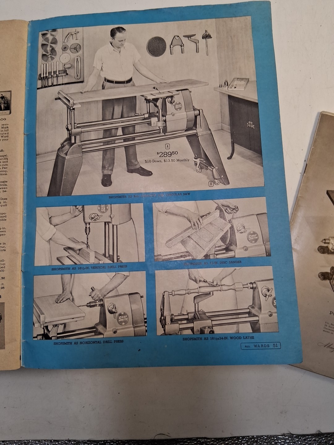 1954-55 Montgomery Ward Powr-Kraft Power Tool Catalogs & 1956-57 MONTGOMERY WARD