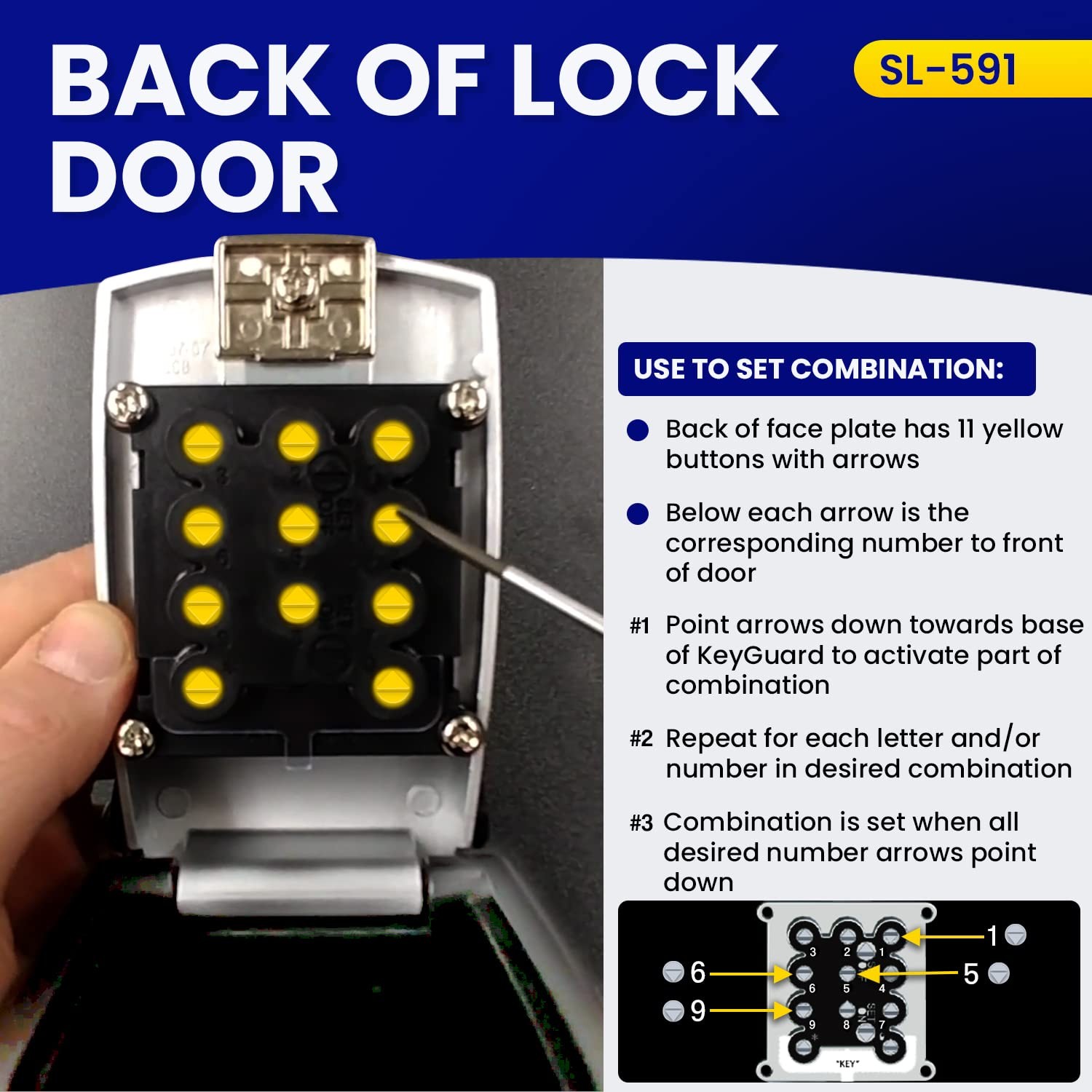 Portable Key Lock Box for Car & House Keys, Fobs, IDs Rideshare Safe Storage