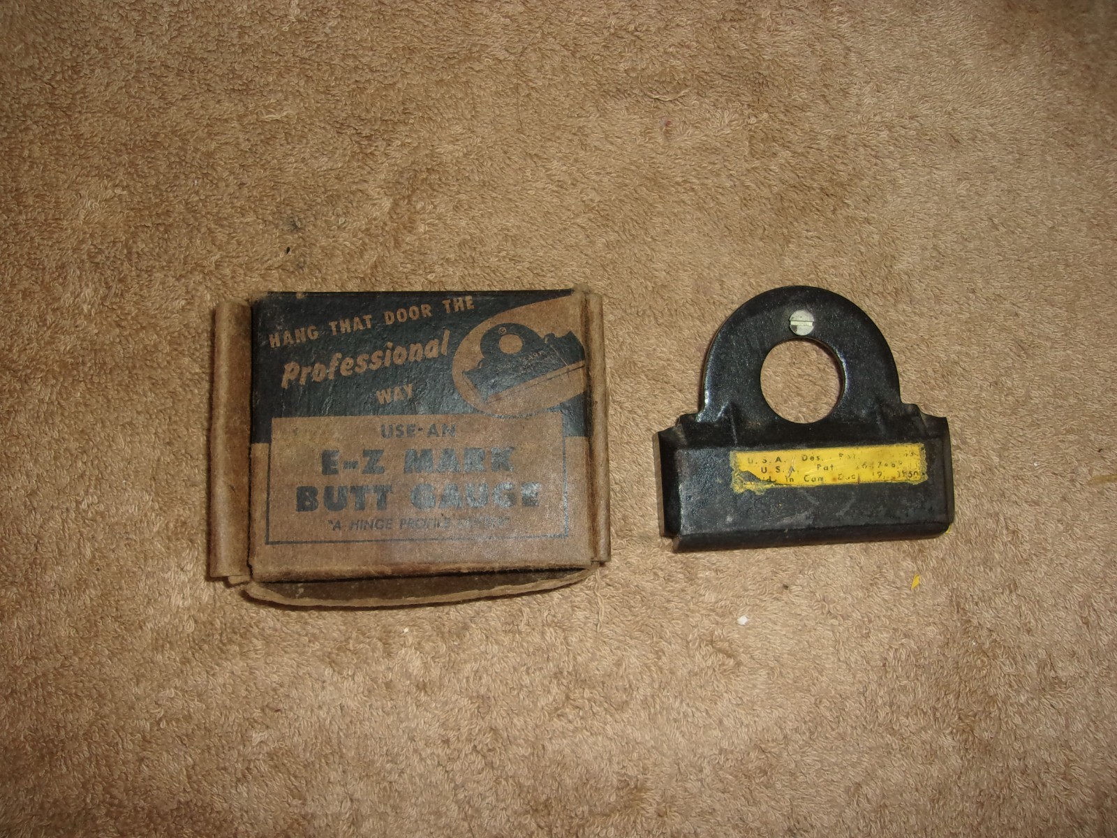Choice of Three Antique Stanley & E-Z MARK Butt Gauges w Boxes