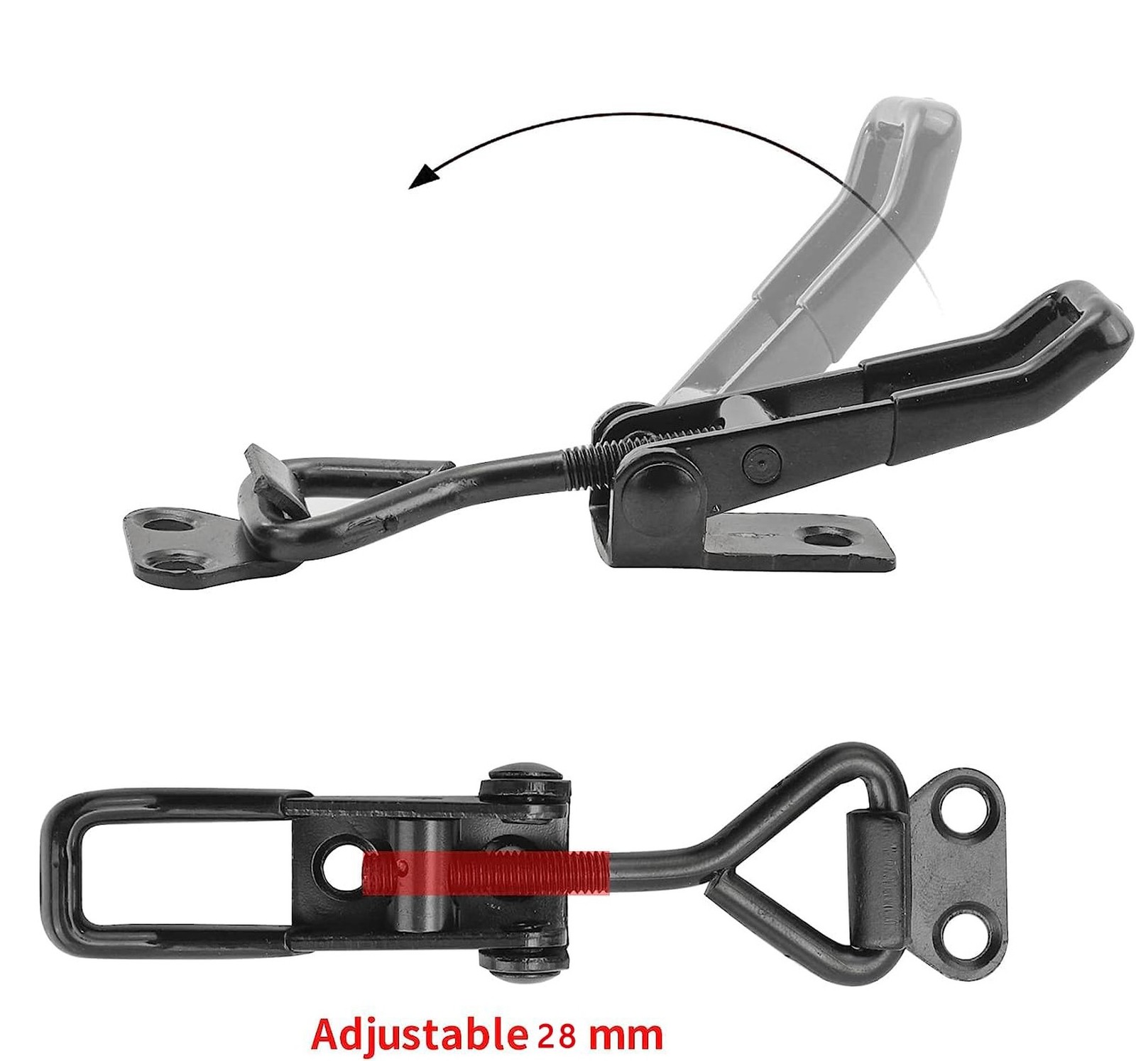E-TING 6Pack Toggle Clamp Latch 100KG 220LBS Holding Capacity | Black Adjusta…
