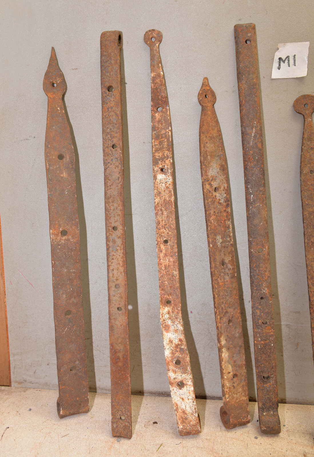 8 blacksmith forged garden barn gate door hinge bracket collectible repurpose M1