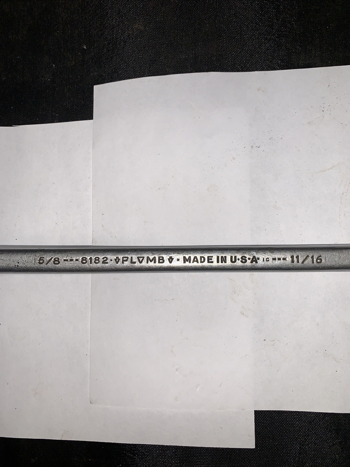 Vintage PLVBM PLUMB 8182 5/8 – 11/16 Double Box End Wrench 12 Points Offset