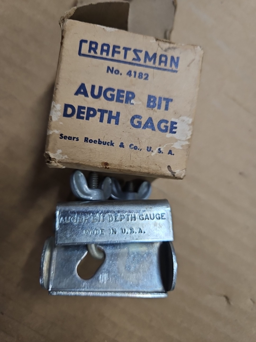 Vintage Craftsman 4182 Auger Bit Depth Gage In Orignal Box