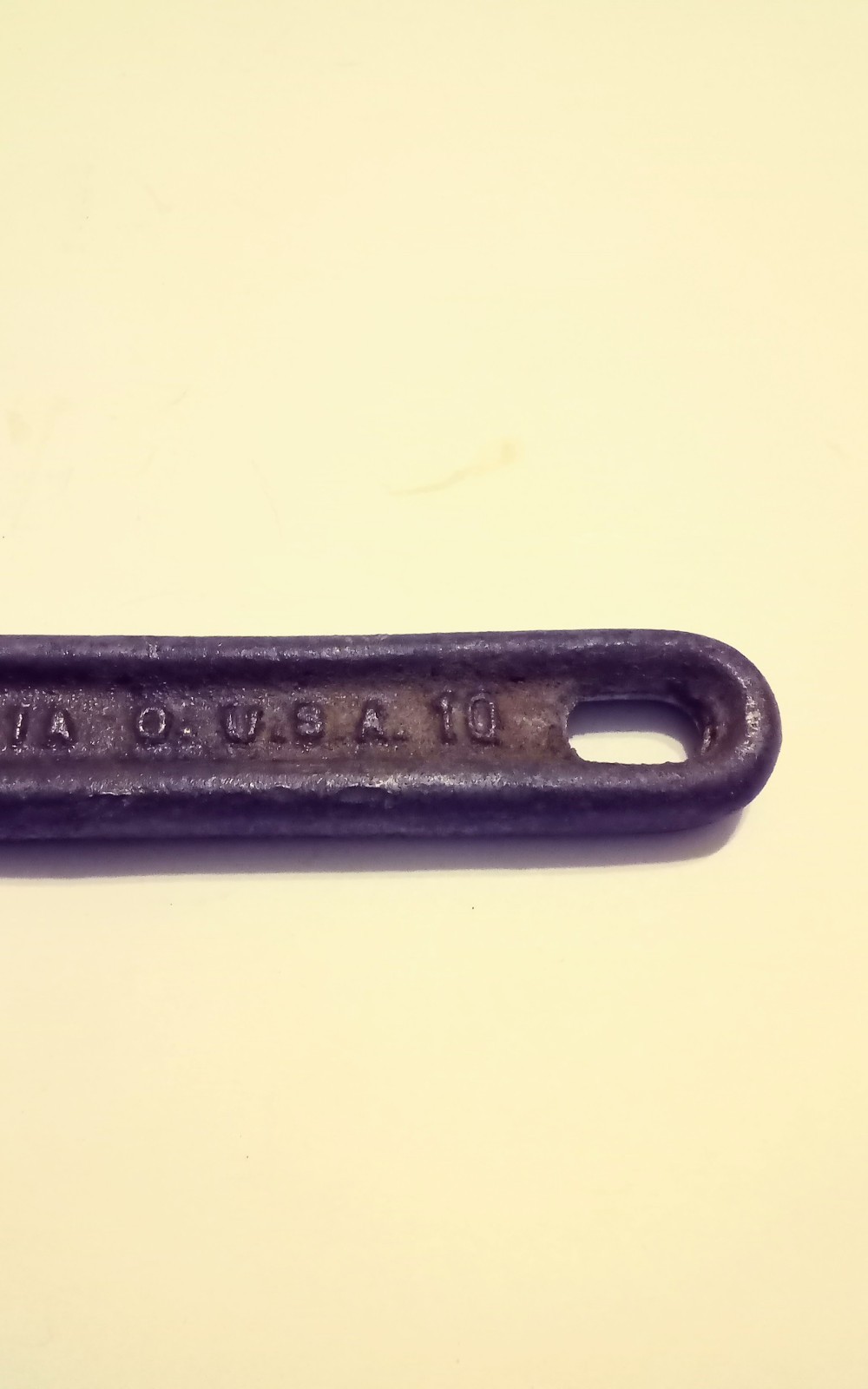 Antique Ridge Tool Company Elyria 10 Inch Pipe Wrench USA (Restored)