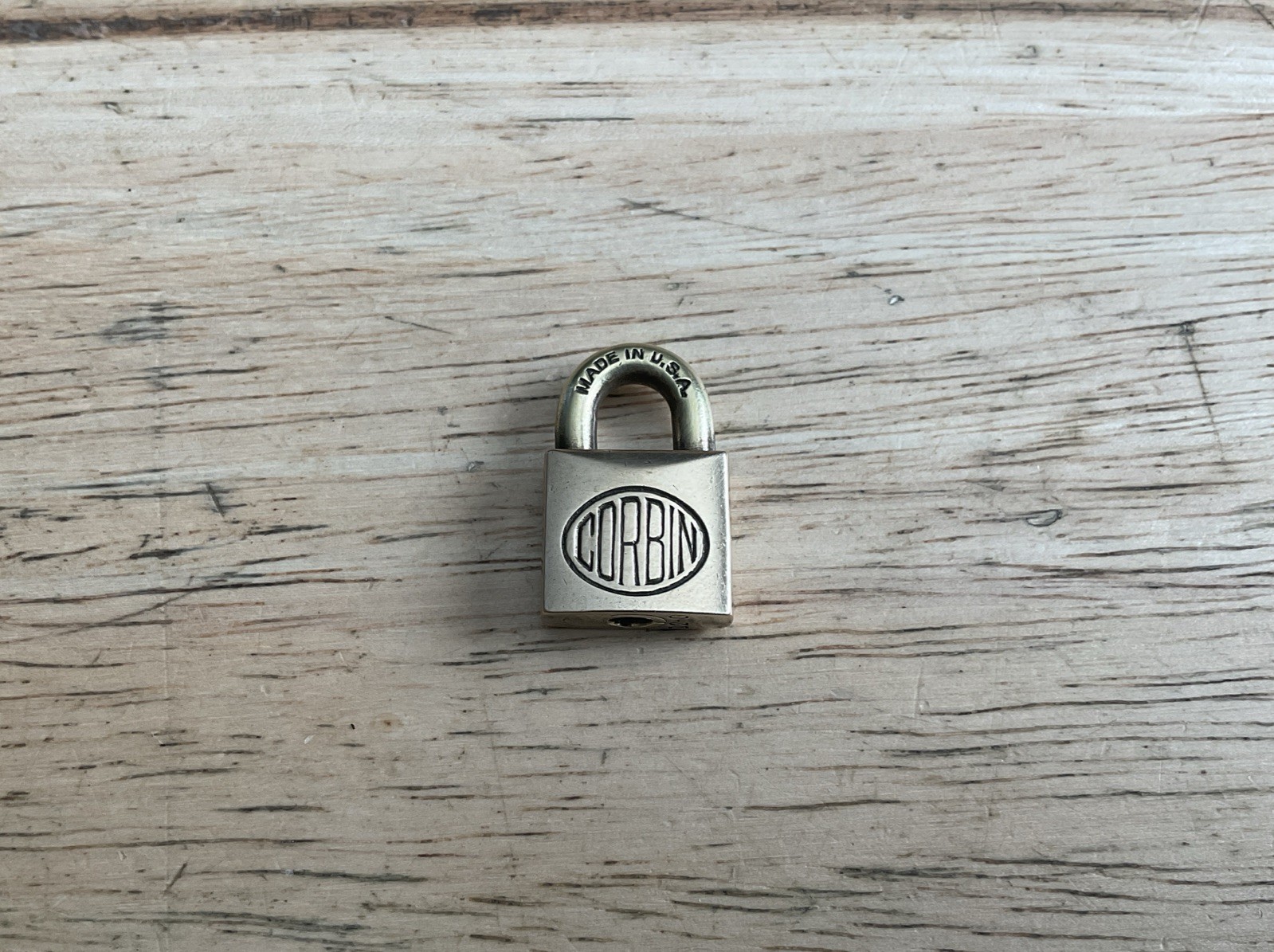 Vintage Miniature Corbin Brass Lock No Key Rare