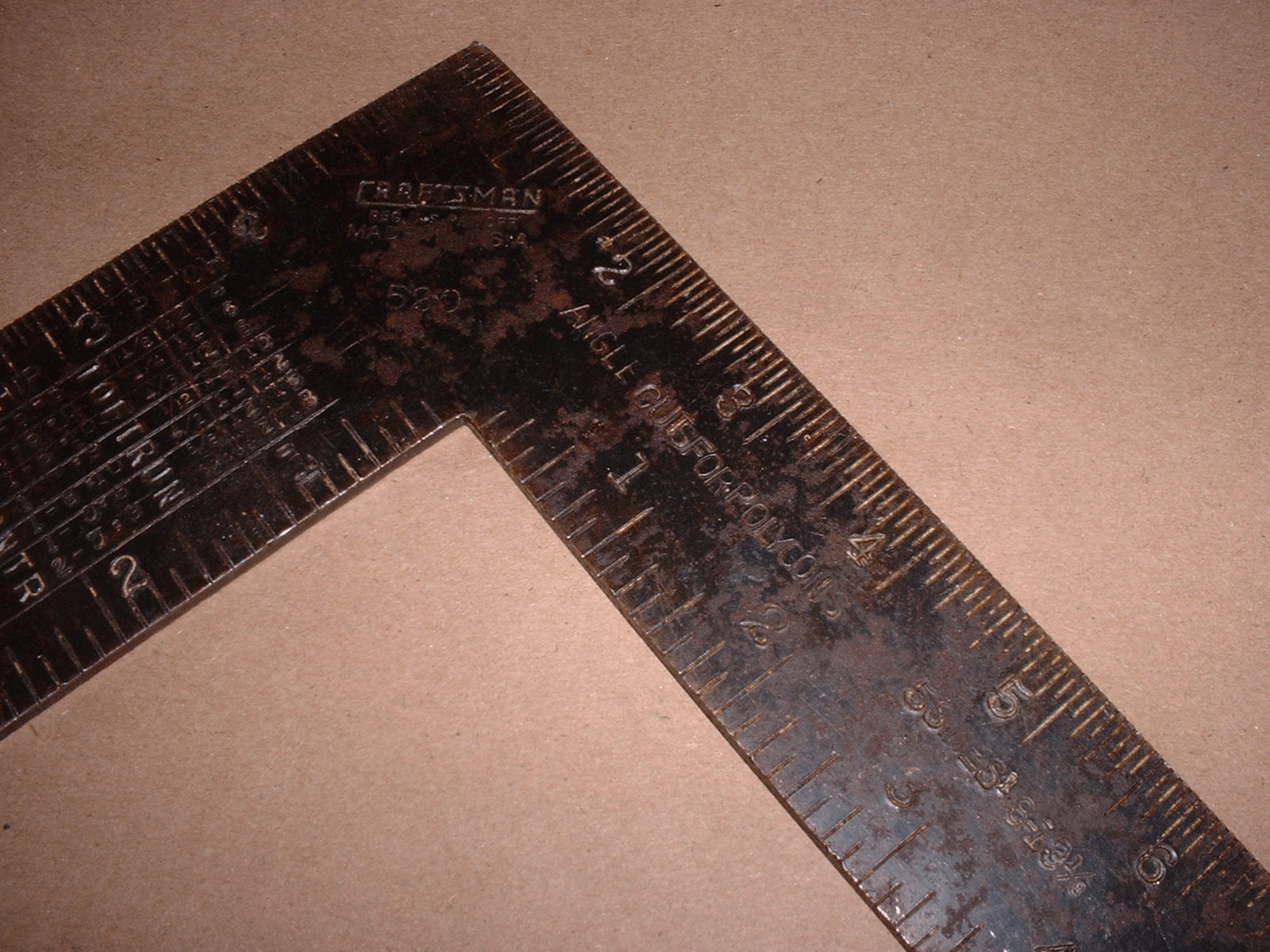 Craftsman 520 BL (Underline C) Steel Carpenter 24″ x 16″ Rafter Framing Square