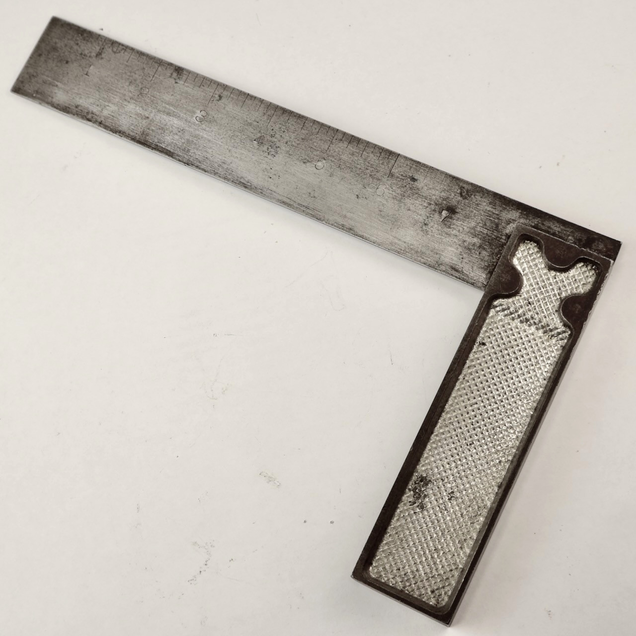 8″ Stanley No. 12 (Type 2) Steel Square / Vintage Carpenter Hand Tool / MT Tools