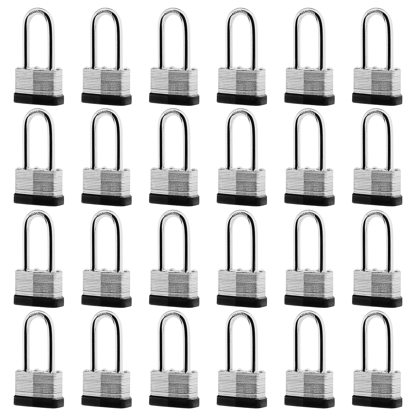 SafiSwords 24-Pack Keyed Alike Laminated Steel Padlocks Keys, 1-3/4″ Wide