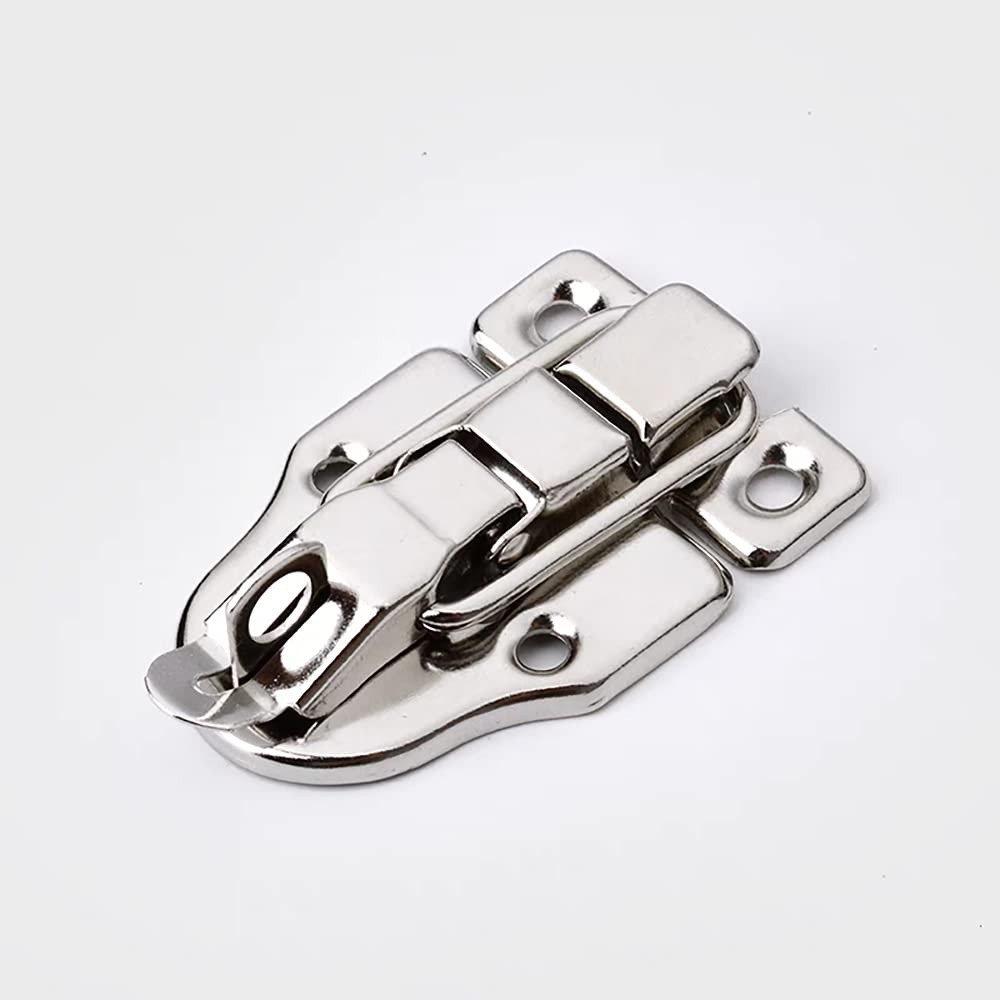 10PCS Metal Duckbilled Box Hasp Lock Toggle Latch Catch for Wooden Silver