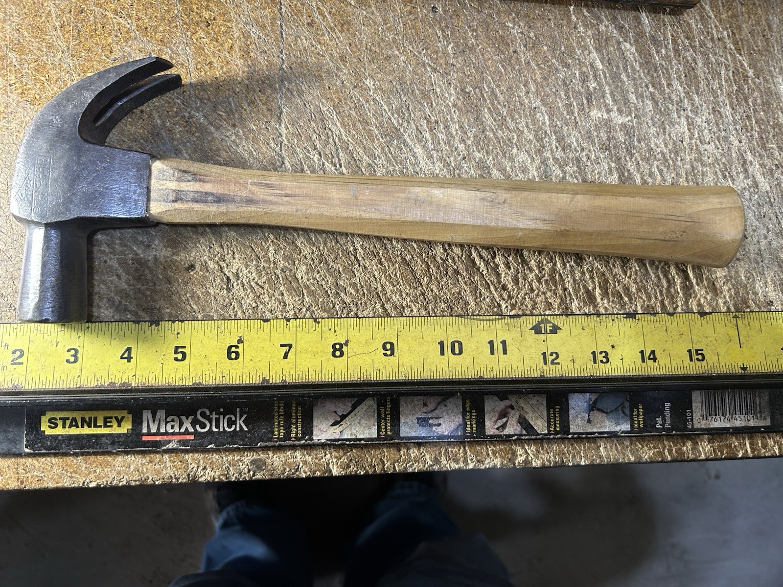 Vtg Standard Claw Hammer Tapered Head 16 Ounces