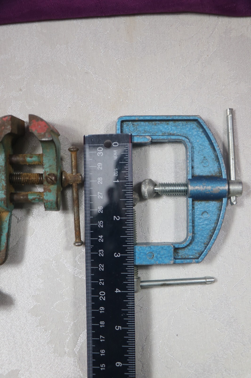 Vitage Globemaster 2 way Clamp 69950 & Clamp on Bench Vise