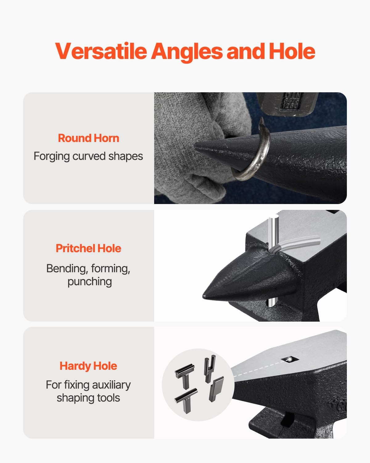 Cast Steel Anvil, 22 Lbs(10Kg) Double-Horn Anvil with Large Countertop and St…